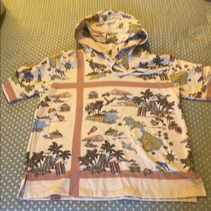 NEW!!!JOHNNY WAS!With tags! Size small hooded, short sleeve sweatshirt.